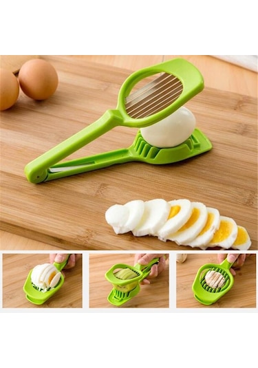 Yeşil 1 Adet Mutfak Aletleri Kesim Yumurta Dilimleme Kesici Kalıp Çiçek Kenarları Alet Yeşil