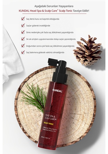 Kundal Scalp Kafein İçerikli Dökülme Karşıtı Saç Derisi Güçlendirici Tonik 100 ML