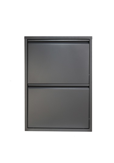 Kaser Metal 2'li Metal Ayakkabılık Antrasit