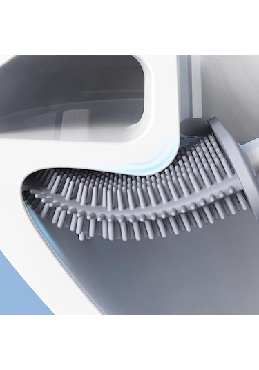 Hijyenik Klozet Temizleme Silikonu Esnek Fırça Siyah