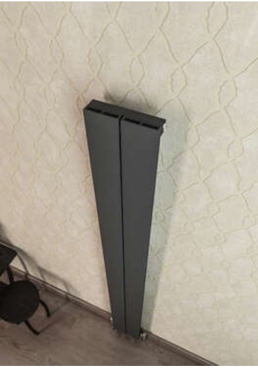 Warma Drama Dikey Alüminyum Radyatör 185x1800 Pütürlü Antrasit 7946