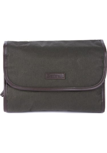 Barbour Wax Hanging Washbag Organizer Ol71 Olive-Olive-1