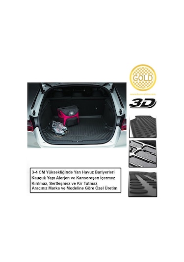 Volkswagen Jetta 3D Bagaj Havuzu Araca Özel Cepli 2011+