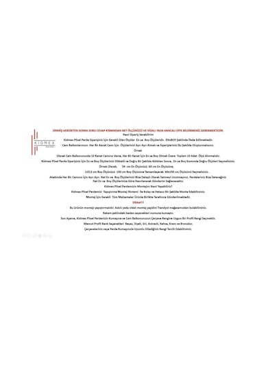 Kidmex Yapıştırma Sistem Cam Balkon Perdesi Beyaz Plise Perde Delik Yok - Ofis Perdesi - Mutfak Perdesi