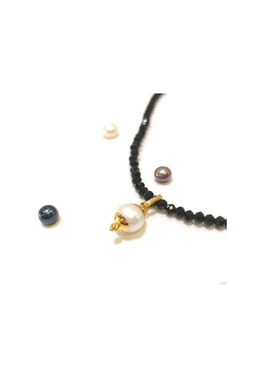 Altın Ürünler 10 - 5 MM Antik İnci Taşlı Kolye Ucu