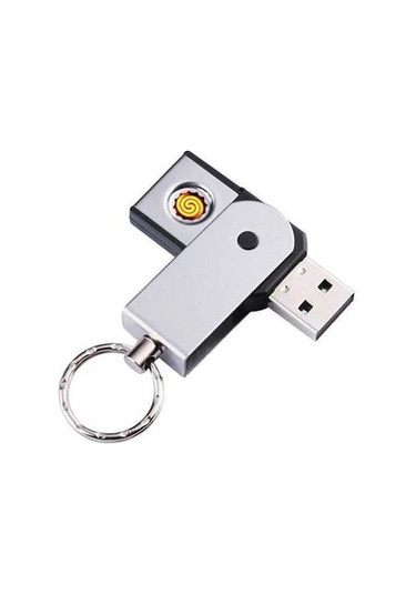 Dancemonkey Rüzgar Geçirmez Usb Isıtma Telı Acil Durum Çakmağı Gümüş