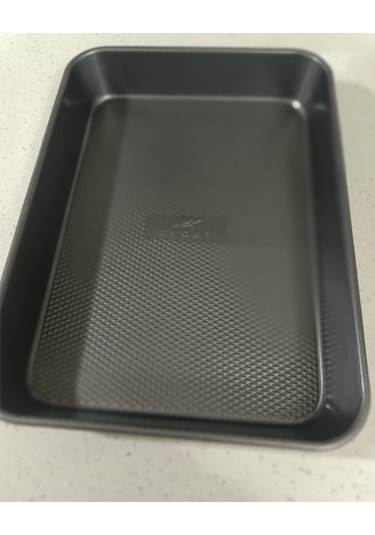 Derin Teflon Fırın Tepsisi 37x27 Cm Açık Gri