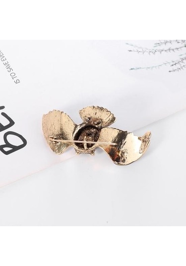 Moda Vintage Kadın Baykuş Şekli Uçan Takı Broş Pin Elbise Aksesuarı Hediye Çok Renkli