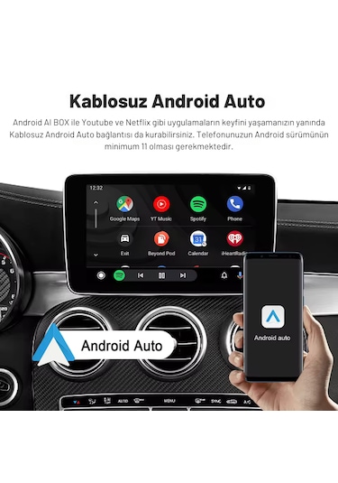 Embatech Carplay Ai Box 4Gb+32Gb Youtube, Netflix & Kablosuz Carplay