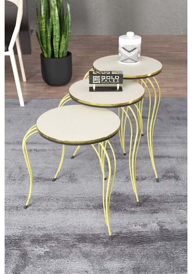 Zigon Sehpa C Lüx Gümüş Bendir