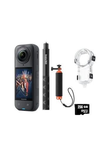 Insta360 X5 Aksiyon Kamerası - Görünmez Dalış Kiti 1 Tb Micro Sd