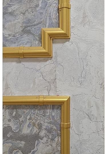 Kahve Eskitme 2,5 Cm Çıta Uyumlu Dekoratif M Köşe Motifi