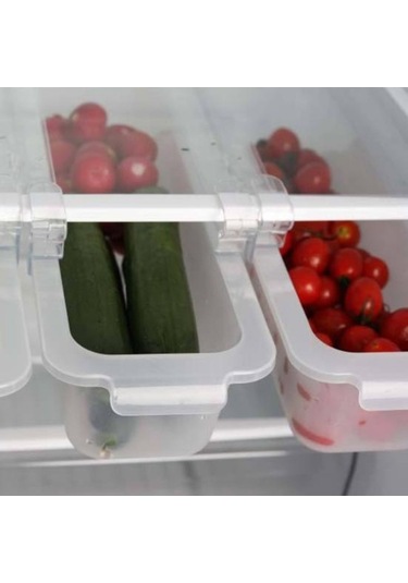 Pazly Şeffaf Gıda Organizatör Kutusu - Buzdolap Depolama Rafı - Mutfak İçin Şeffaf