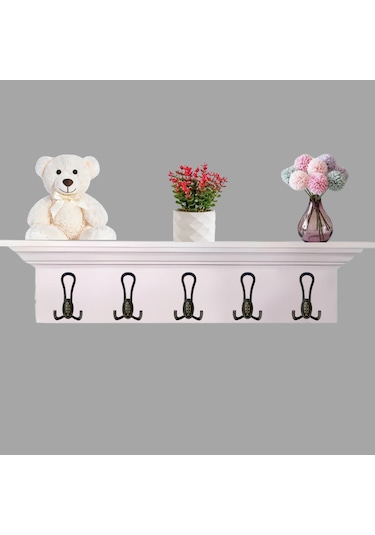 Siyah Desenli Vestiyer Portmanto 3 Adet Askılık Metal Siyah