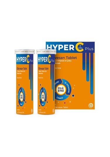 Hyper Vitamin C Vitamin D Çinko Plus Efervesan 2 X 10 Tablet