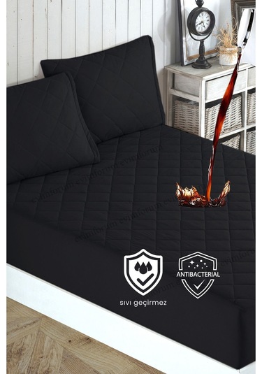 Formeya Adelya Siyah Kapitone Sıvı Geçirmez  TekKişilik  Alez