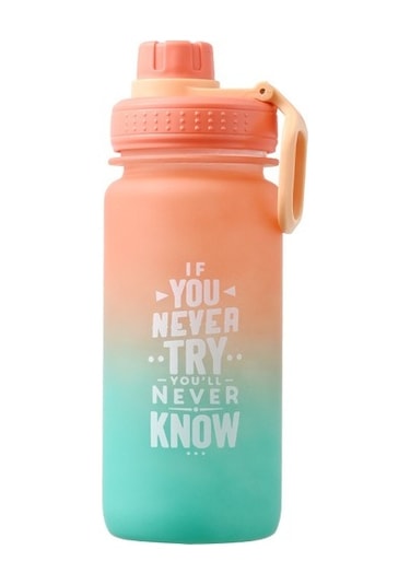 600ml Büyük Kapasiteli Açık Spor Buzlu Uzay Saksı Plastik Spor Su Şişesi Kz9v8h Turuncu