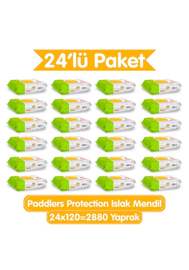 Paddlers Protection Islak Havlu 24x120 (2880 Yaprak)