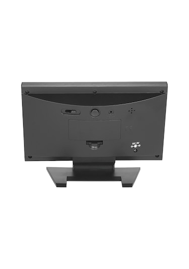 Gajeena Sıcaklık Nem Ölçer Hava Tahmini Saati, Renkli Ekran, Sesli Kontrol Işıklı, Usb Kablolu, Pil Yok Abs, Siyah