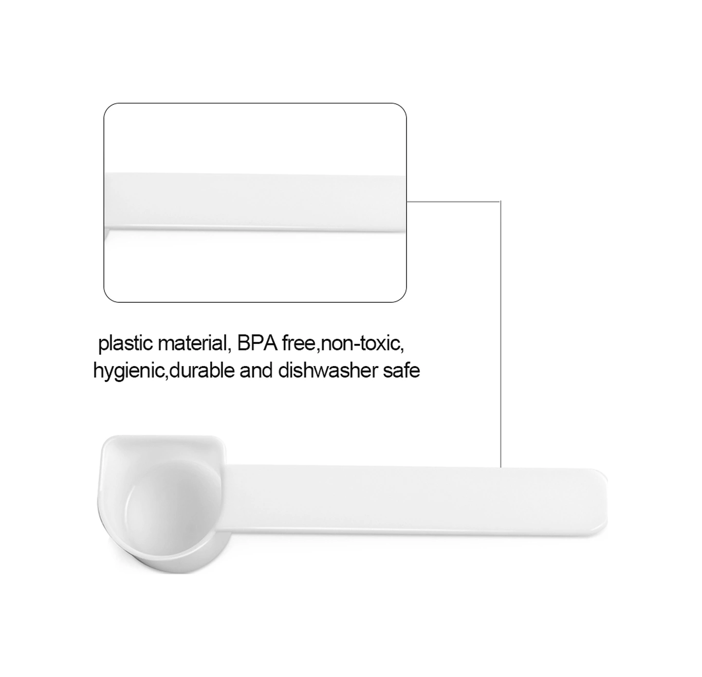 Geeksen 30 Adet 8ml Gıda Grubu Plastik Kahve Tozu Kaşığı - Yeniden Kullanılabilir Kapsüller İçin Hijyenik Ve Kolay Temizlenir Diğer