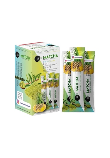 Matcha Premium Japanese Bromelain Ananaslı Limonlu Matcha Çayı 20 x 8 G