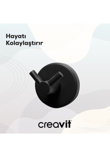 Creavit DR27014S Drop 2'li Bornozluk-Siyah