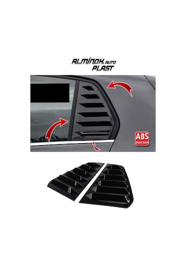 Vw Golf 6 2008-2012 Kelebek Cam Koruma Abs 2 Parça