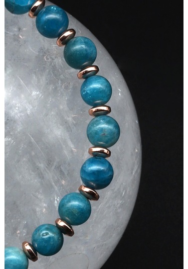 Alibaba Doğaltaş  Apatit Doğal Taş Makrome Örme Bileklik