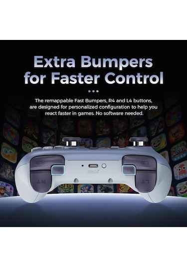 8bitdo Ultimate 2c Kablosuz 2.4g Oyun Kolu Blueberry Koyu Mavi