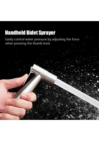 Geeroyoo "paslanmaz Çelik Bide Duşu - 1.5m Hortumlu, Ayarlanabilir Basınç, Tuvalet & Bebek Bezi Temizliği İçin"