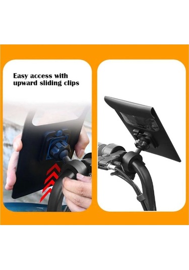 Motosiklet Bisiklet 360 Döndürülebilir Su Geçirmez Telefon Kılıfı Telefon Tutucu 4 -7.2 İnç Renkli