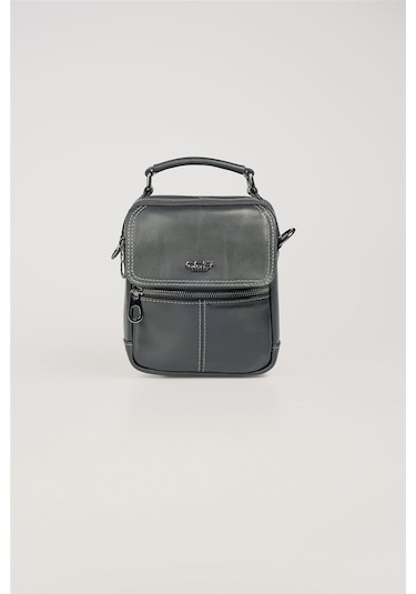 Ççs 31604 Hakiki Deri Askılı Çanta Siyah