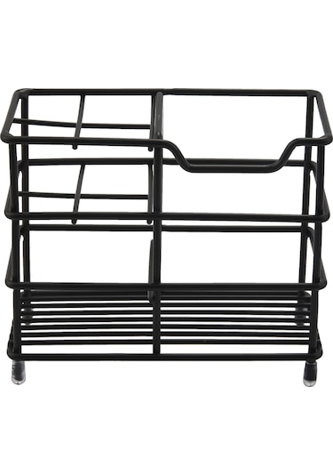 Xurunkeji Paslanmaz Çelik Diş Fırçası Tutucu, Elektrikli Diş Fırçası İçin Çok İşlevli Banyo Diş Macunu Tutucu Standı, Siyah Siyah