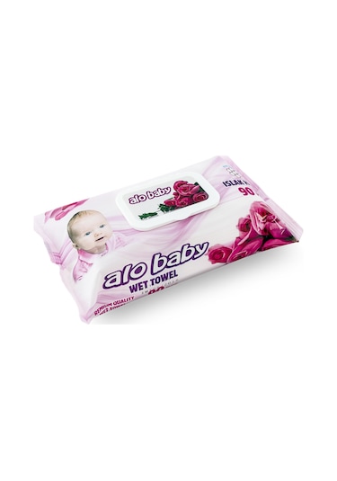 Alo Baby Gül Kokulu Islak Mendil 90'Lı