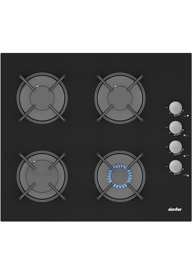 Simfer 7332 - 3500 - 8708 Siyah Ankastre Set