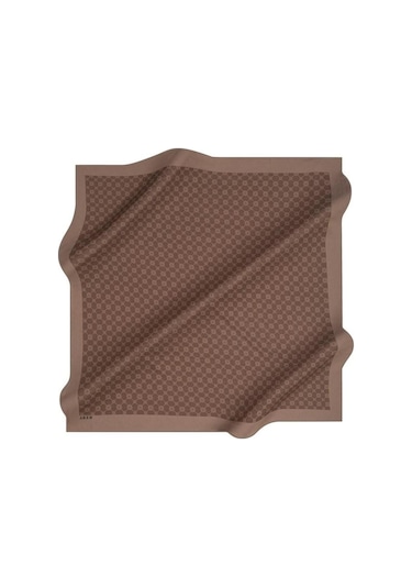 Aker Elegance Monogram Eşarp - 10905001 Kahverengi