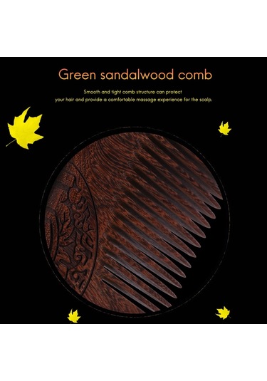 Unisex Sandal Ağacı Tarak Kadın Erkek Ev Seyahat Ahşap Anti-statik Ince Diş Tarak Ahşap Saplı Saç Tarağı