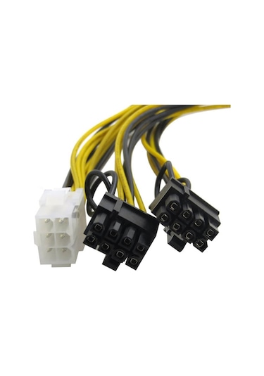 6 Pin To 2 X 8 Pin Pci-E Ekran Kartı Power Çevirici Bakır  Kablo