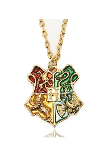 Harry Potter Hogwarts Kolye Okul Amblemi Kolyesi Mavi