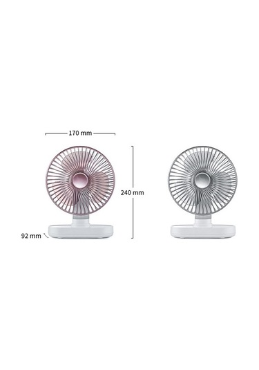 D77 Masaüstü Otomatik Sarılma Hhead Fan Sessiz Taşınabilir Ev Ofis Yurt Usb Fan Gül Pembe 5689 Pembe