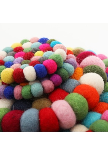 Ranyeek Renkli Yün Çadırı: Elden Dokunmuş Dairesel 10cm Yün Fırça, Yoga Egzersizleri İçin Yumuşak Pad, Dayanıklı Ve Konforlu Kullanım Diğer