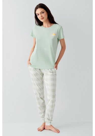 Arnetta Kadın Yeşil Pijama Takım Ar3576-s-v1 Yeşil