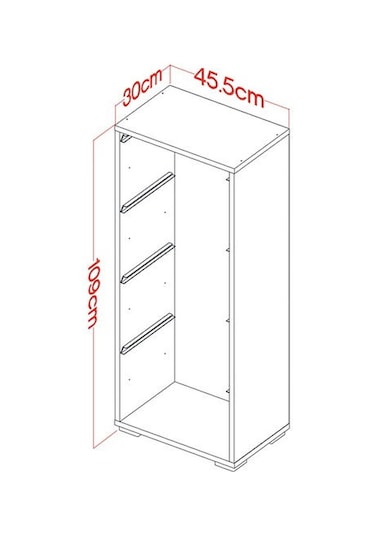 Pratico 4 Derin Sepetli Çok Amaçlı Oyuncak Dolabı - Beyaz - 109x30x69,5 Cm Beyaz