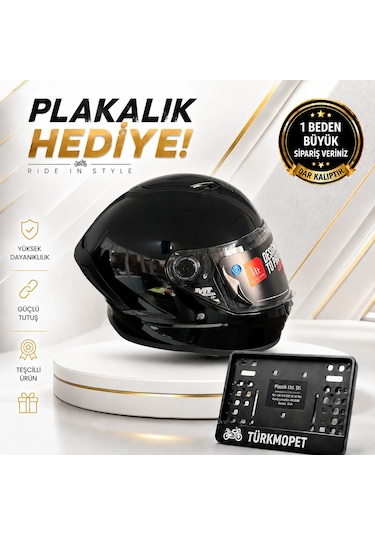 Mt Helmets Stinger 2 Solid Güneş Vizörlü Full Face Kapalı Kask + Plakalık Pembe