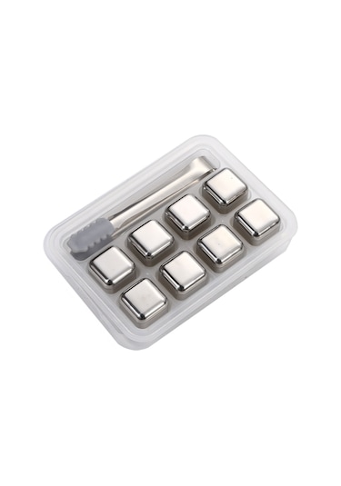 8 Paslanmaz Çelik Buz Küpü Klipsli