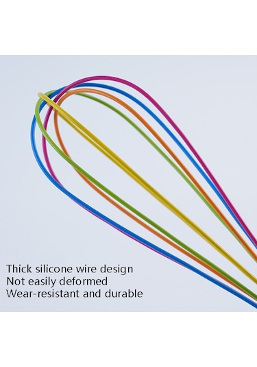 Cbtx Silikon Yumurta Çırpıcı Ev Yumurta Mikseri Mutfak Aletleri Krem Pişirme Araçları, Renk: 12 İnç Siyah