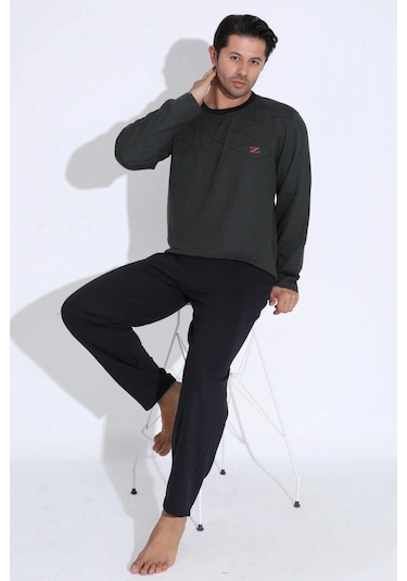 Uzun Kollu Erkek Pijama Takımı Desen8