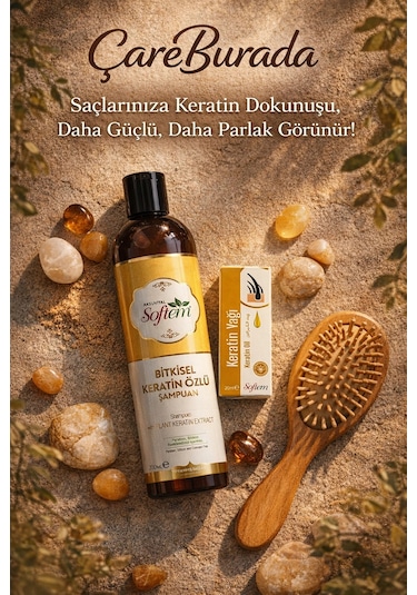 Keratin Özlü Şampuan 400 Ml + Keratin Yağı 20 Ml