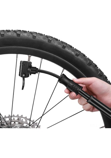 Yifomall Alüminyum Mini Ayaklı Pompa, 80psi Hızlı Şişirme, Taşınabilir Dış Mekan Bisiklet Top Lastik Şişirici, Gri-siyah Seçenekli