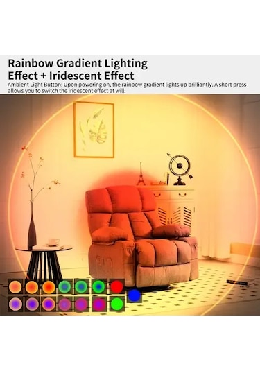 Kangvka Usb Şarjlı Rgb Renkli Led Gece Lambası, Ir Hareket Sensörlü, 110 Algılama, Renk Ve Işık Seviyesi Ayarlanabilir, Duvar/tepe Monte, Taşınabilir, İç Mekan Kullanıma Uygun Siyah